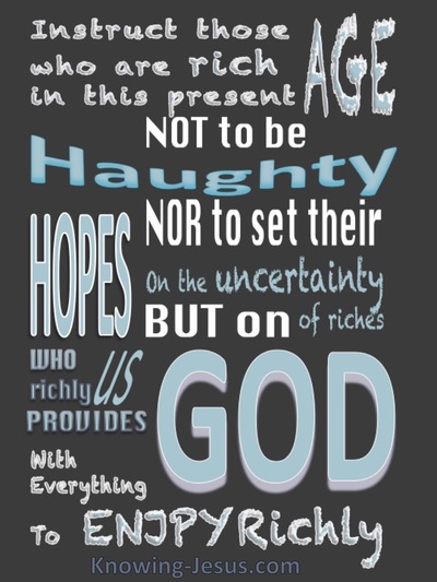 1 Timothy 6:17 Set Your Hope On God (blue)